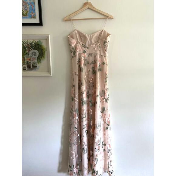 JENNY YOO Drew Print Enchanted Floral Blush Bridesmaid Dress Size 2 - Picture 5 of 6